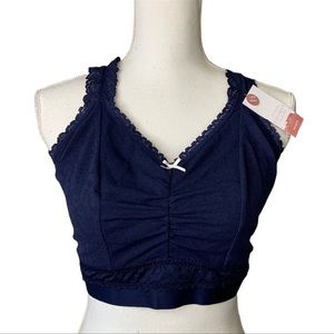 Cacique Navy Lace Bralette Size 18/20